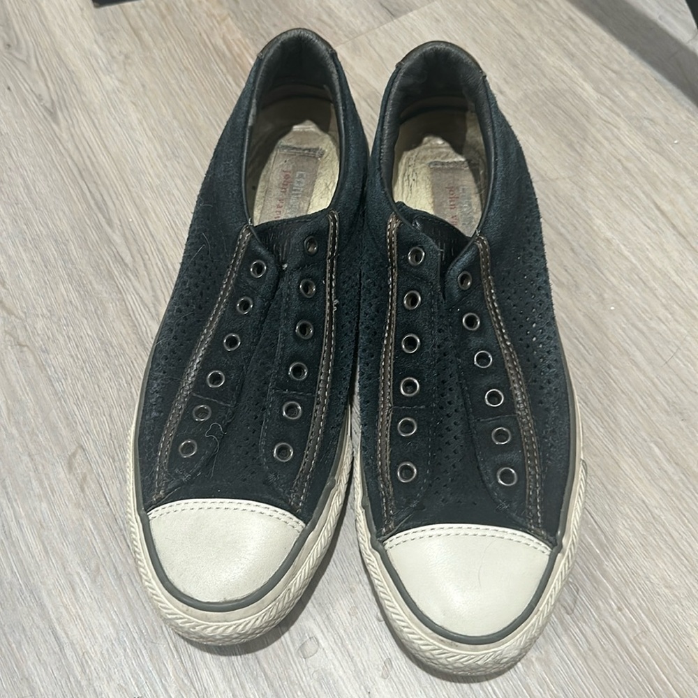 Converse X John Varvatos Black Suede Laceless Sneaker, Size 8 (Women)